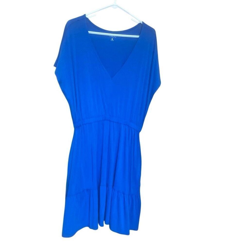 Daily Thread V-Neck Tiered Midi Dress With Pockets Size Small NEW #779